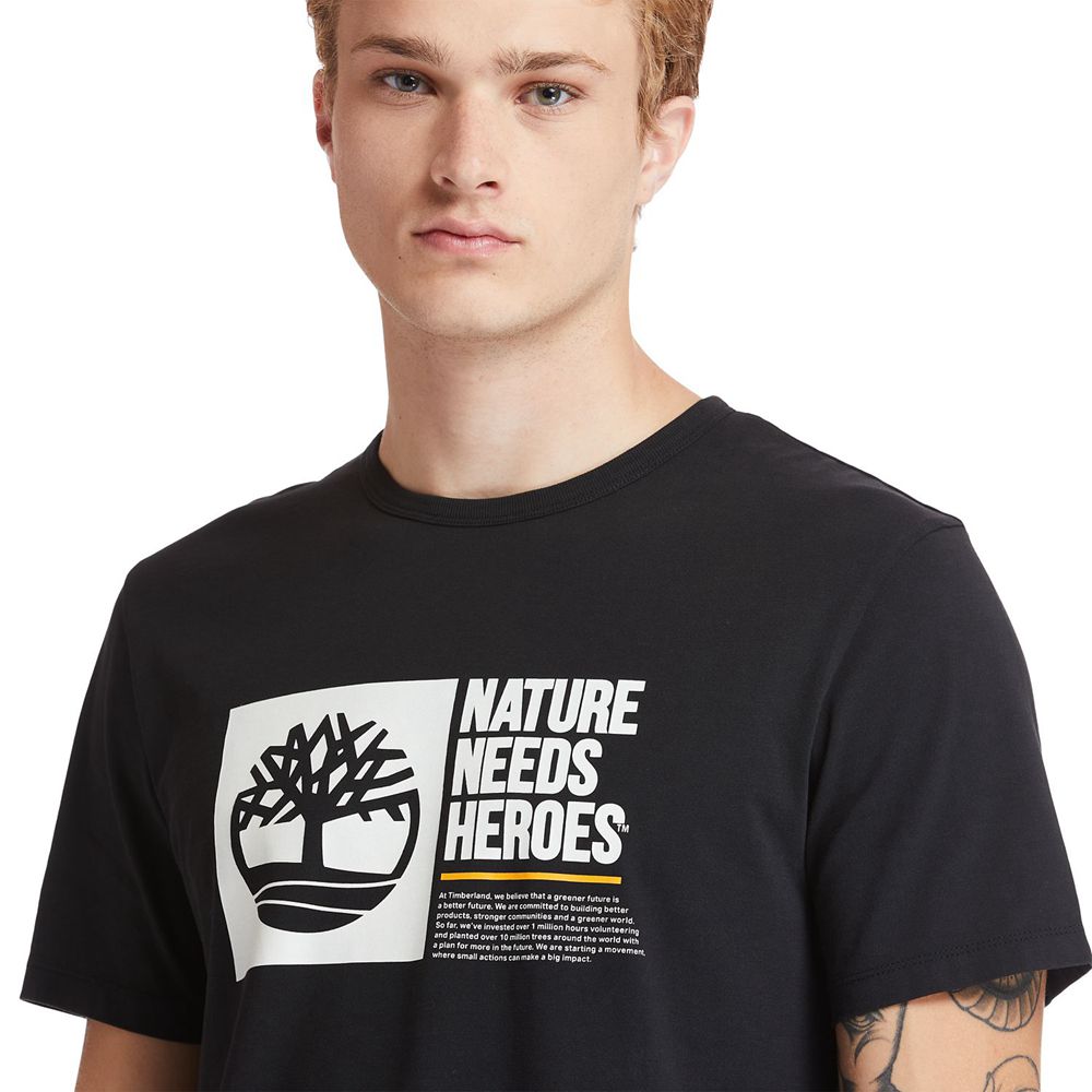 Camisetas Masculino - Timberland Heritage Short-Sleeve Graphic - IKQCT8970 - Pretas